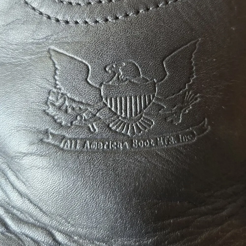 All American Boot MFG Men's 8'' Leather Wildland Firefighting Boots Black Size 8